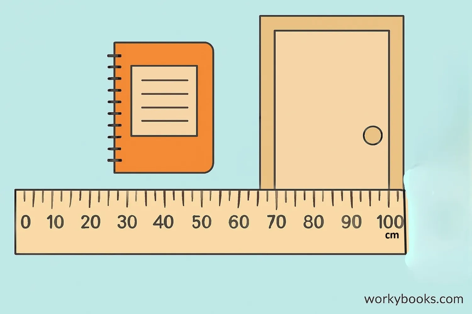 A standard meter stick used for measuring length