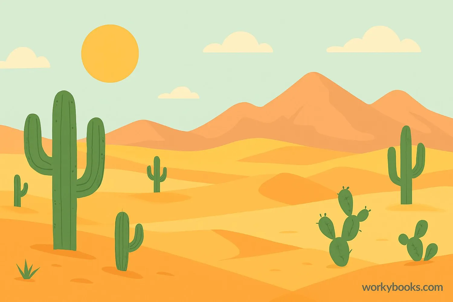 Visual representation of a desert landscape