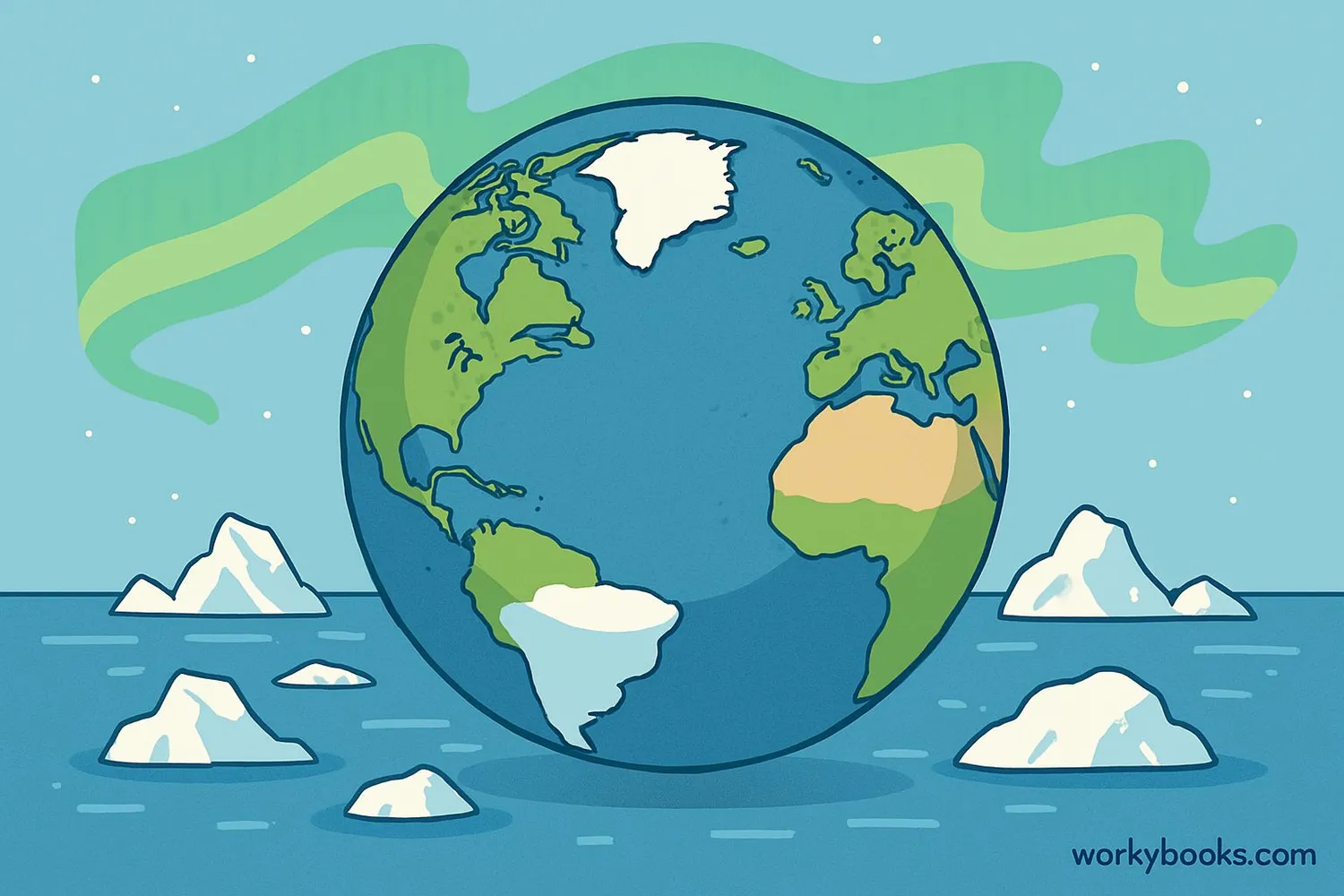 Visual representation of Earth's polar regions