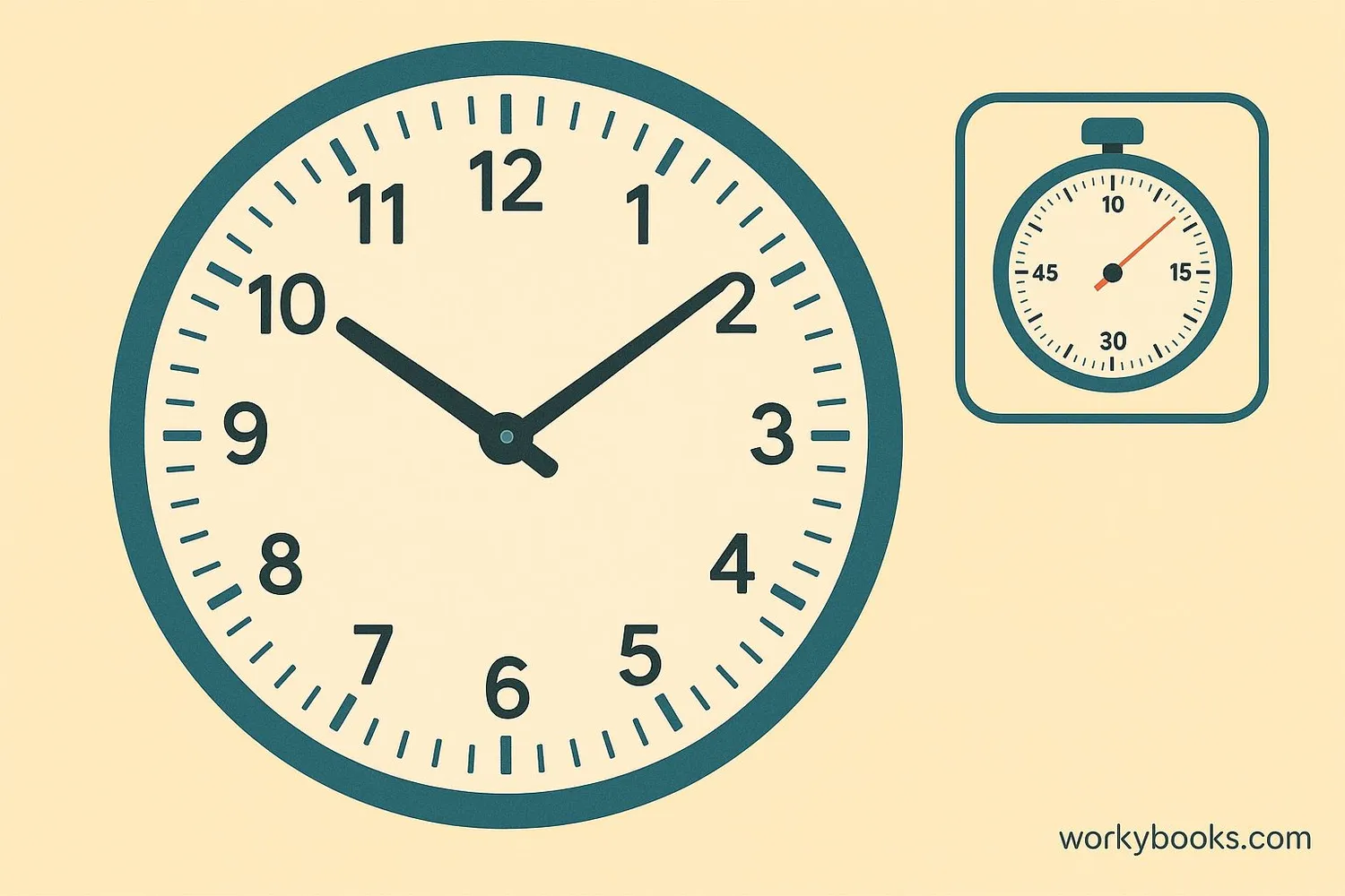 Visual representation of a minute on a clock face