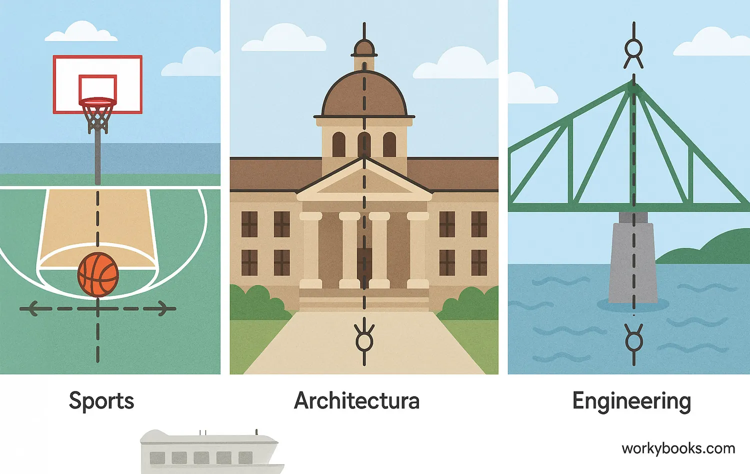 Real-world applications of perpendicular bisectors in sports, architecture, and engineering