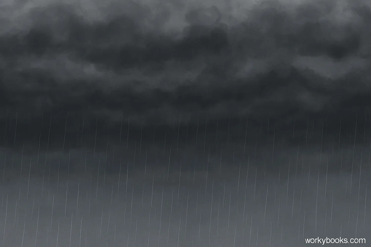 Close-up view showing the detailed structure and features of nimbostratus clouds