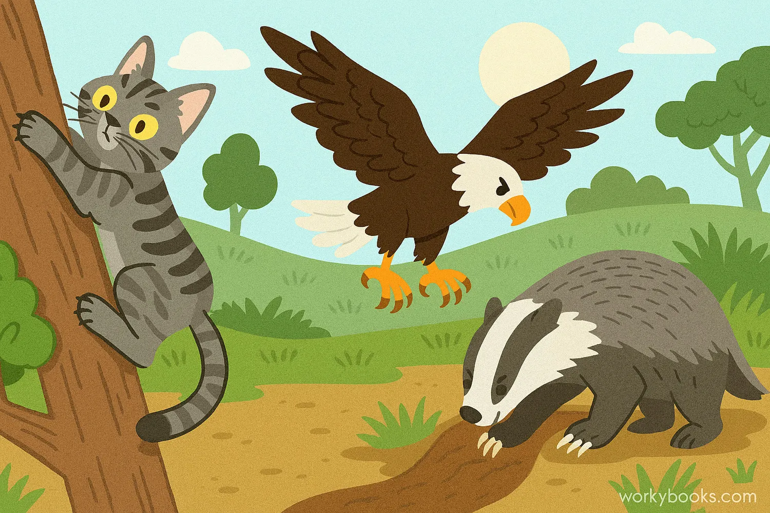 Cat climbs, eagle hunts, badger digs—animals use claws in amazing survival ways.