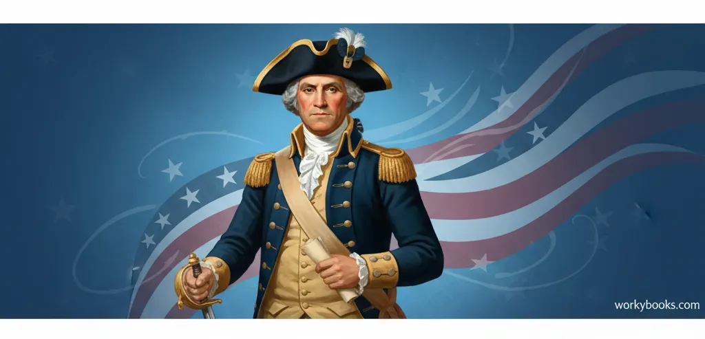 A portrait of George Washington in his military uniform as Commander-in-Chief.