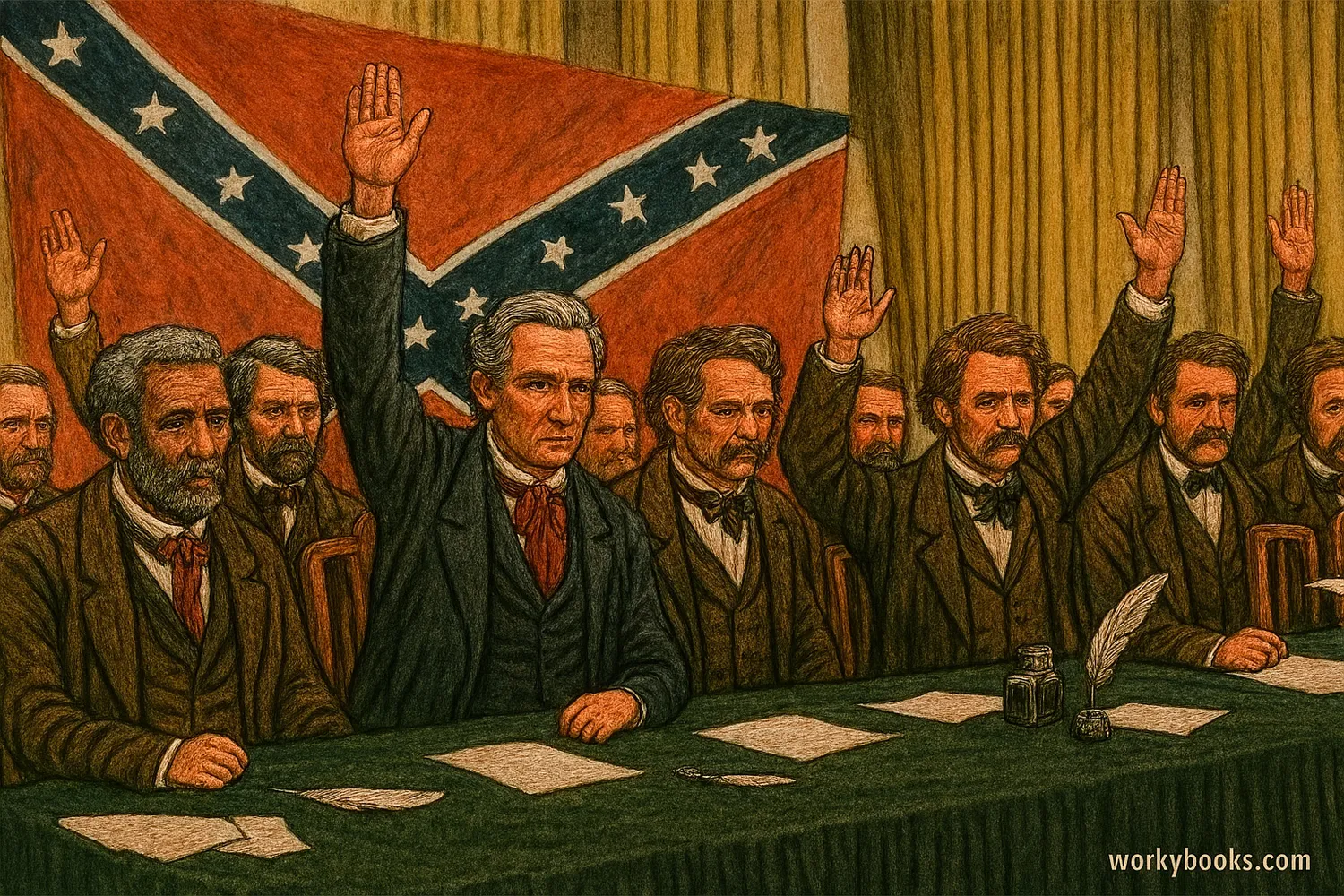 Southern states voting to secede from the Union