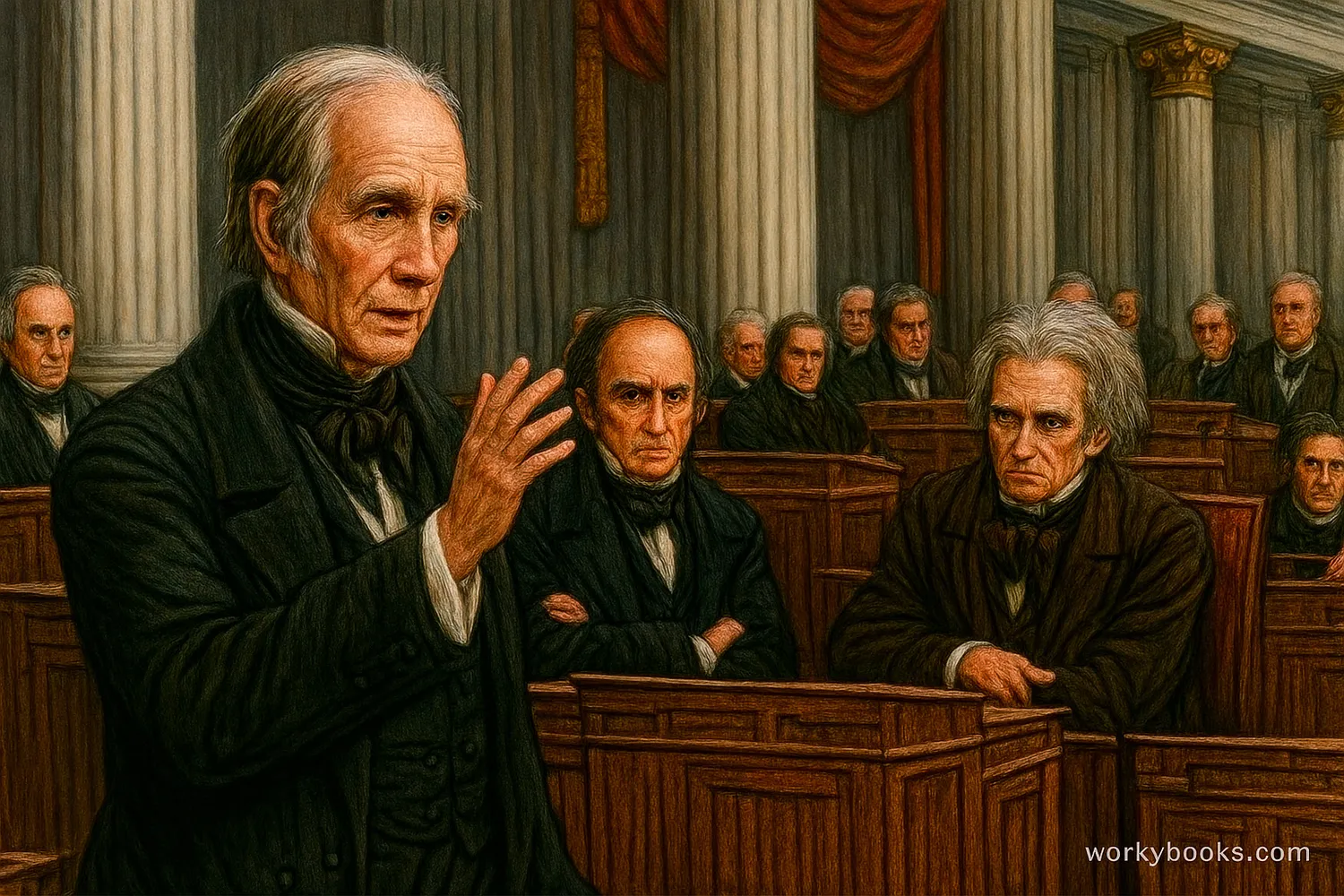 Henry Clay presenting his compromise proposal to Congress