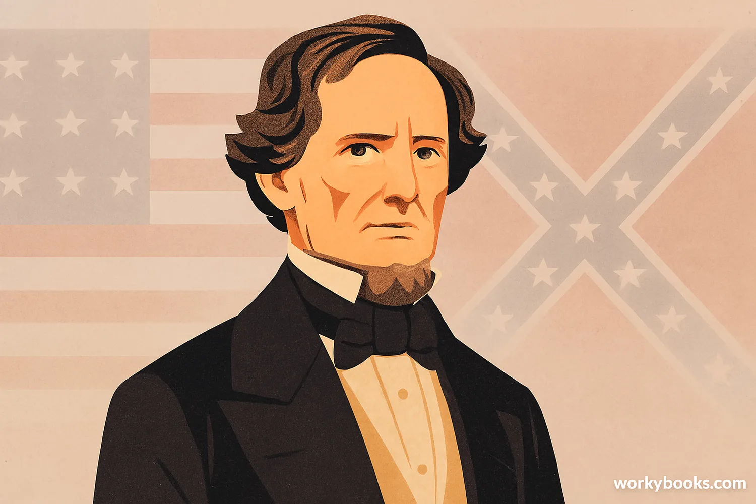 Portrait of Jefferson Davis, President of the Confederate States