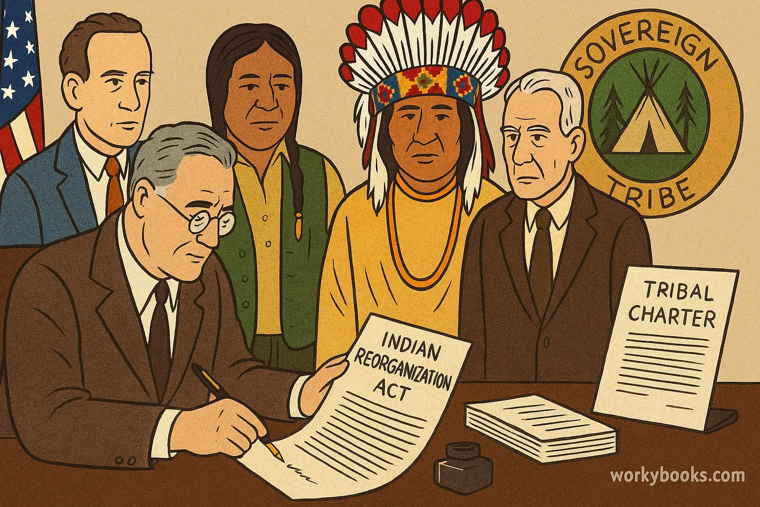 President Franklin Roosevelt signing the Indian Reorganization Act