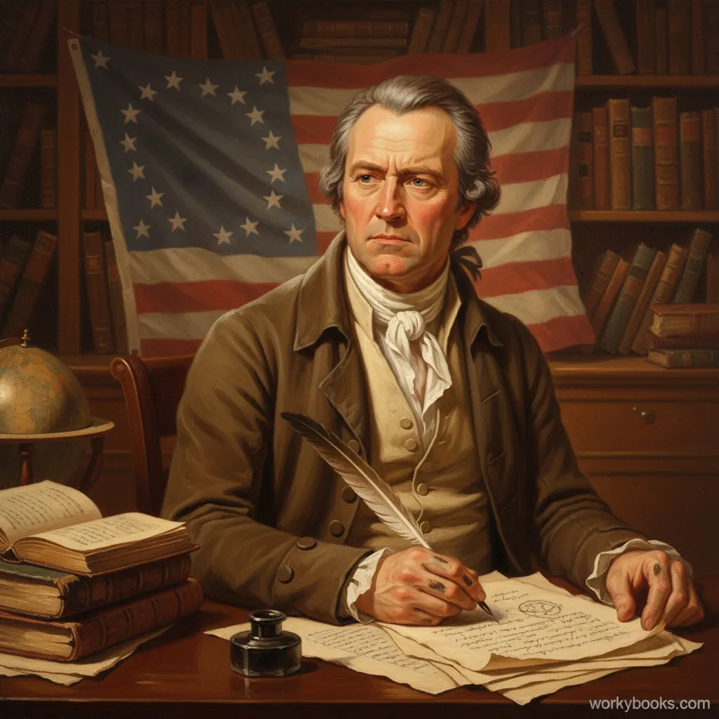 Portrait of Thomas Paine, author of Common Sense