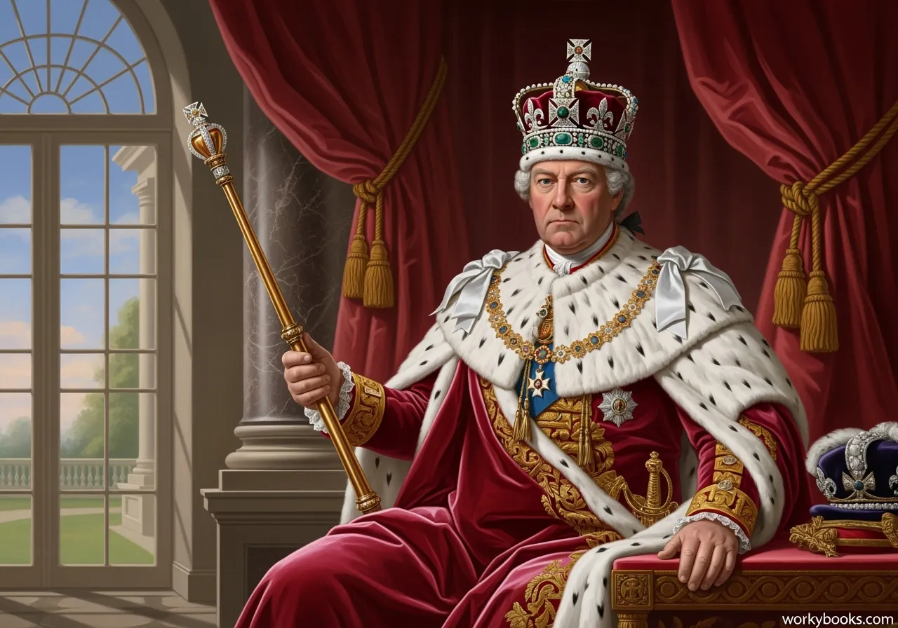 King George III of England who supported the Intolerable Acts
