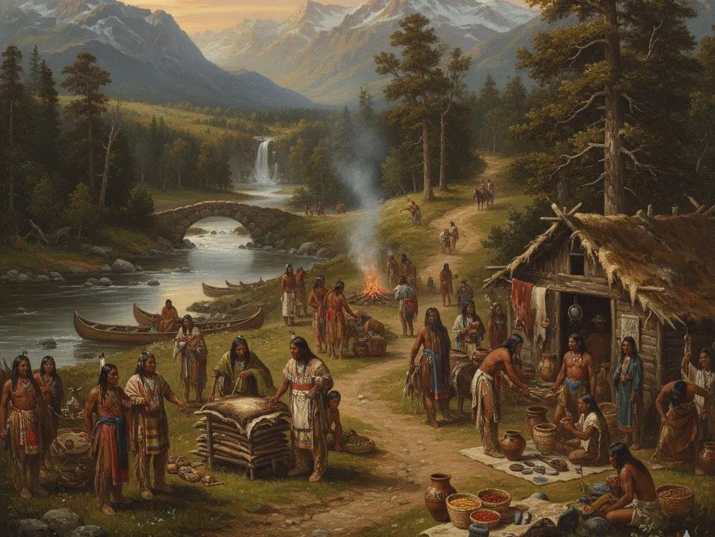 artist-trading-native-americans