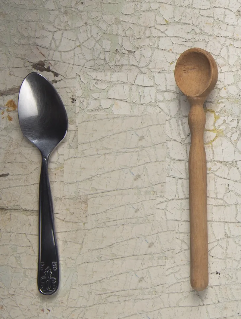 metal-wood -spoon