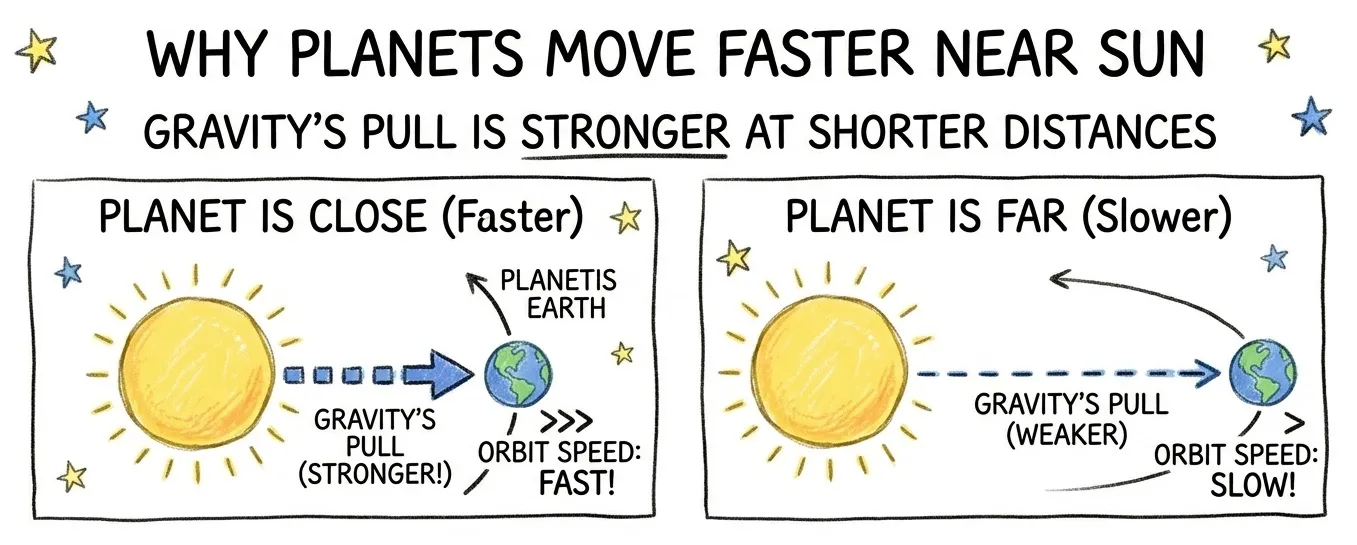 Planets Move Faster Near Sun