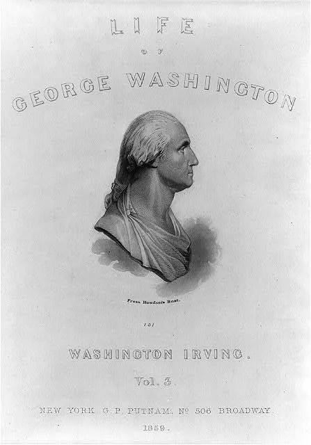 [George Washington (bust)] title page- Life of George Washington by Washington Irving