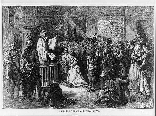 [Marriage of John Rolfe and Pocahontas, ca. 5 April 1614]