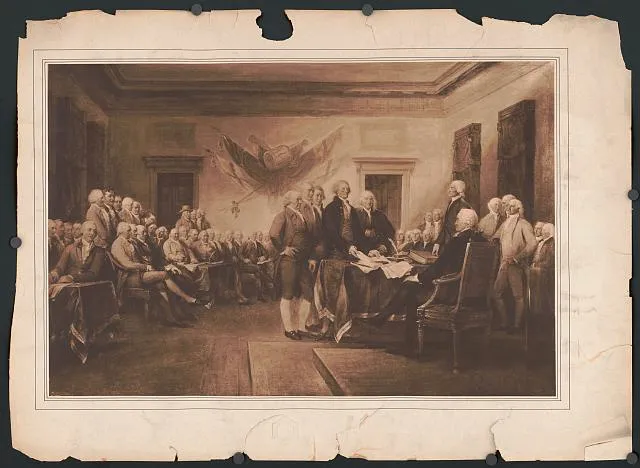[Signing the Declaration of Independence]
