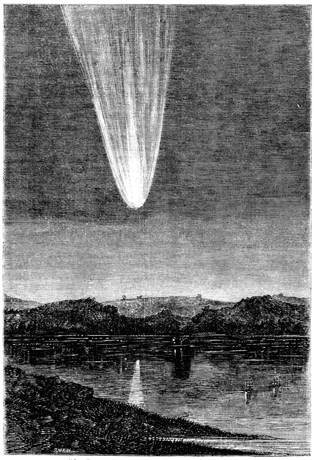 1861 Comet over Portsmouth Harbour