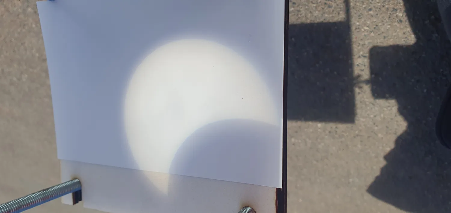 2025, 29th March partial solar eclipse. Projected in Torquay, Devon. 06