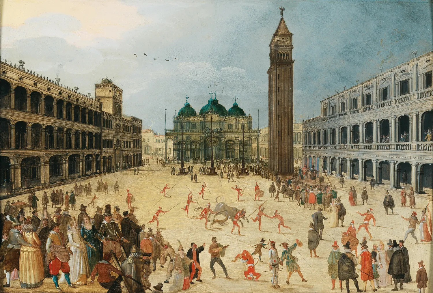 A Carnival Scene at the Piazza San Marco, Venice by Sebastian Vrancx