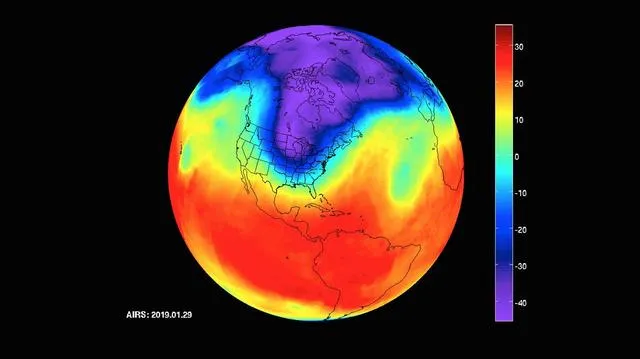 AIRS Captures Polar Vortex