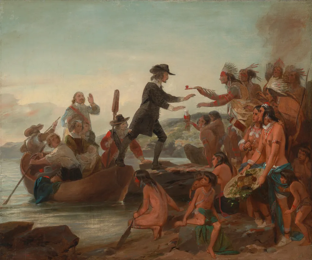 Alonzo Chappel - The Landing of Roger Williams in 1636 - 43.003 - Rhode Island School of Design Museum