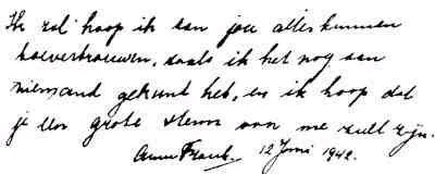 Ana Frank escritura1