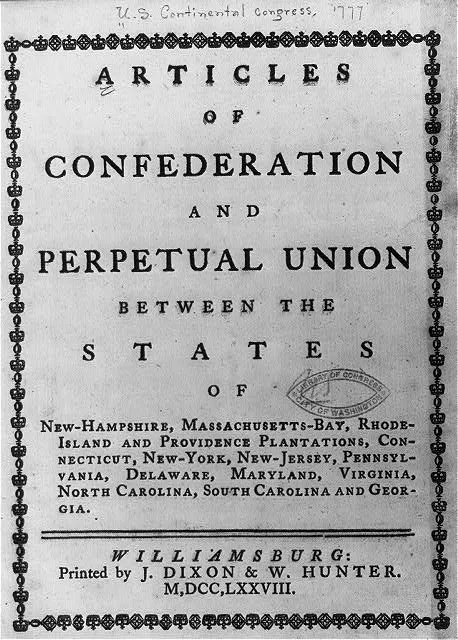 Articles of Confederation and Perpetual Union between the states of New Hampshire ...