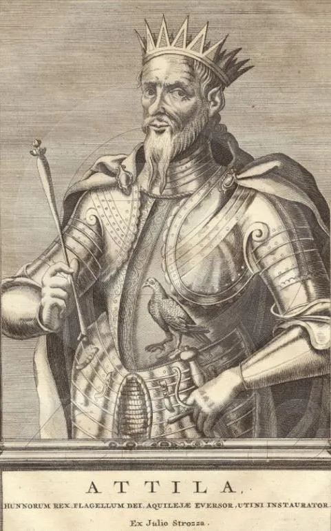 Attila Hunnorum Rex Flagellum Dei Aquilejae Eversor Utini Instaurator