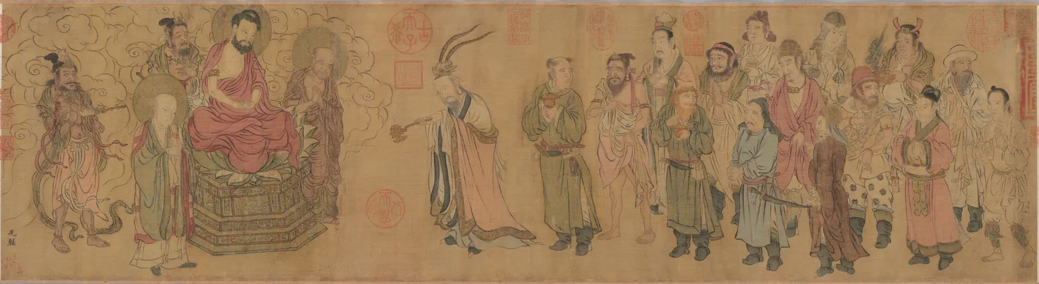 Barbarian Royalty Worshiping the Buddha 蠻王禮佛圖 900s (Picture)