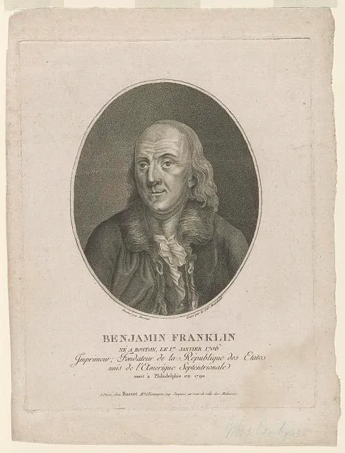 Benjamin Franklin - né a Boston, le 17 Janvier 1706