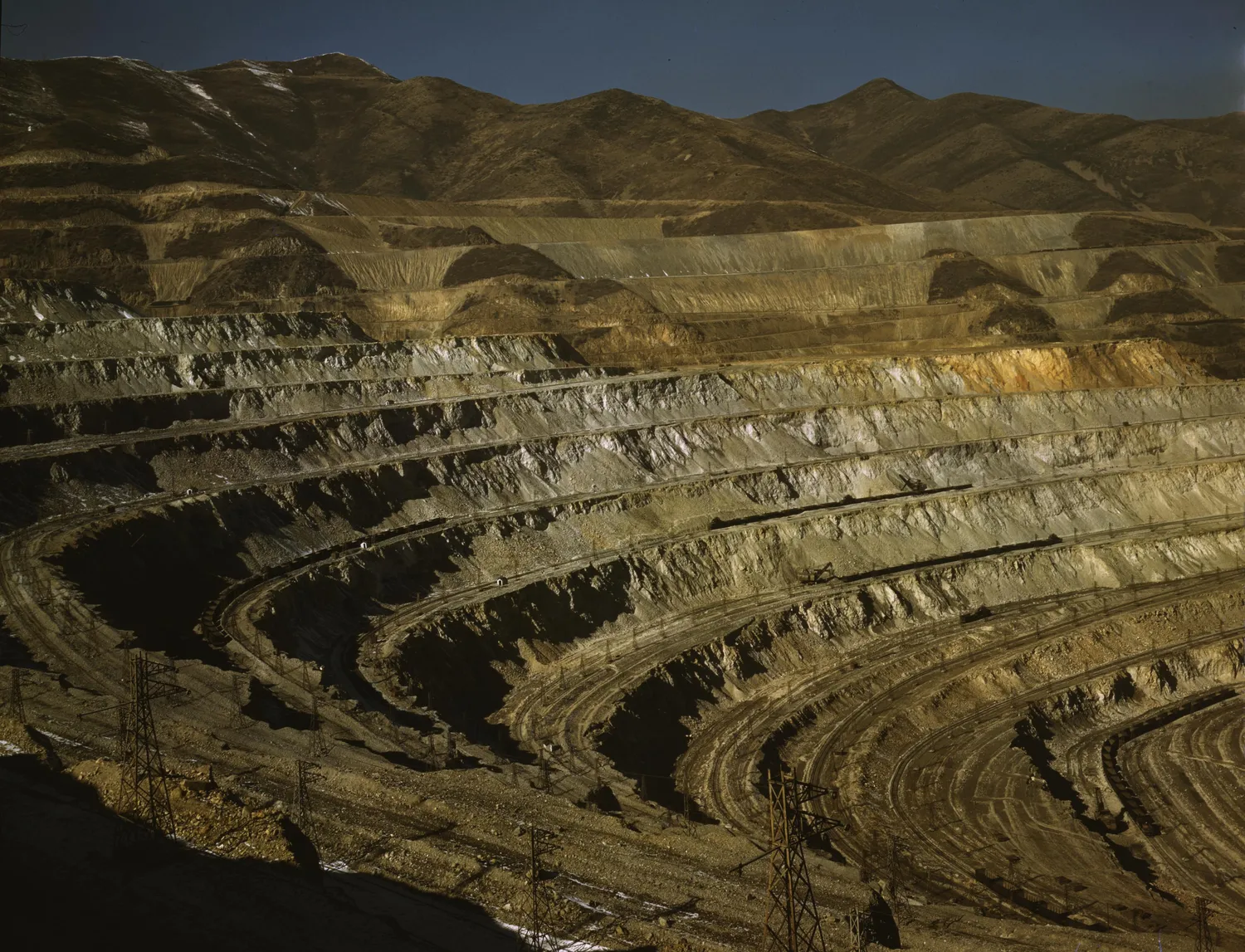 Large open-pit Bingham Canyon mine showing extensive land cover removal.