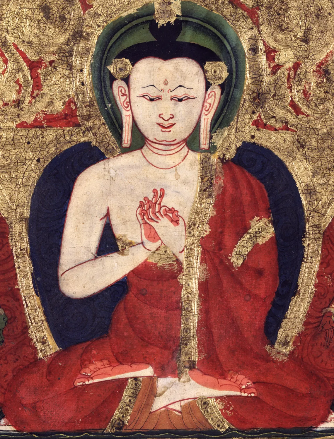 Buddha Vairocana from 14th century Tibet (cropped)