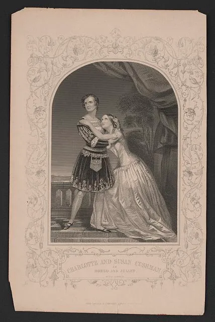 Charlotte and Susan Cushman as Romeo and Juliet
