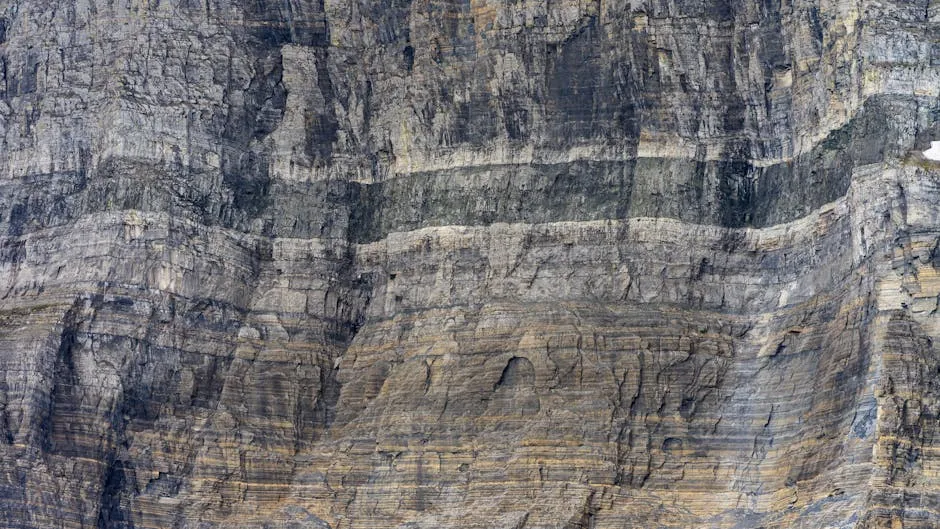 Close-up view of a rocky cliff showing intricate natural patterns and formations.