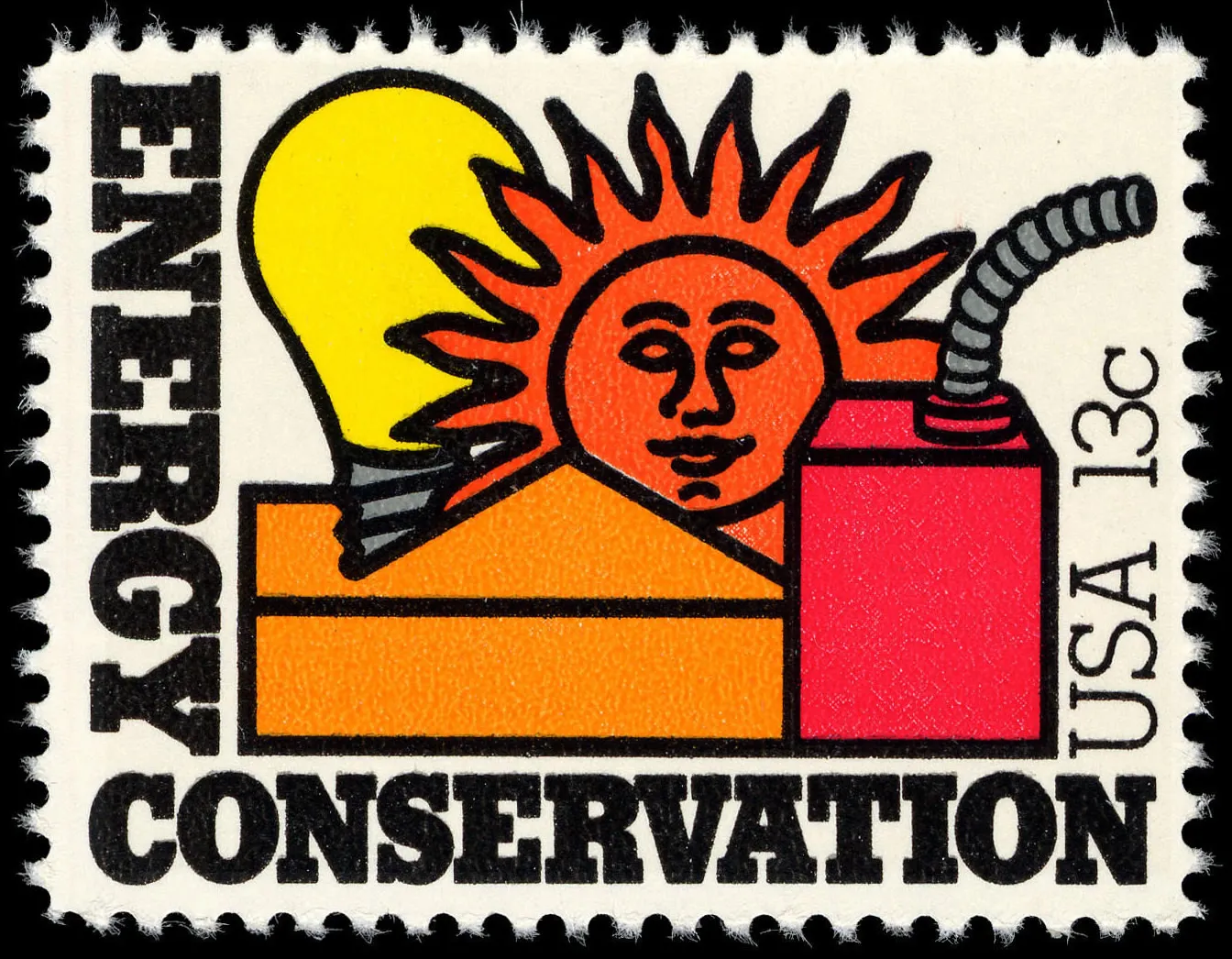 Energy Conservation 13c 1977 issue U.S. stamp