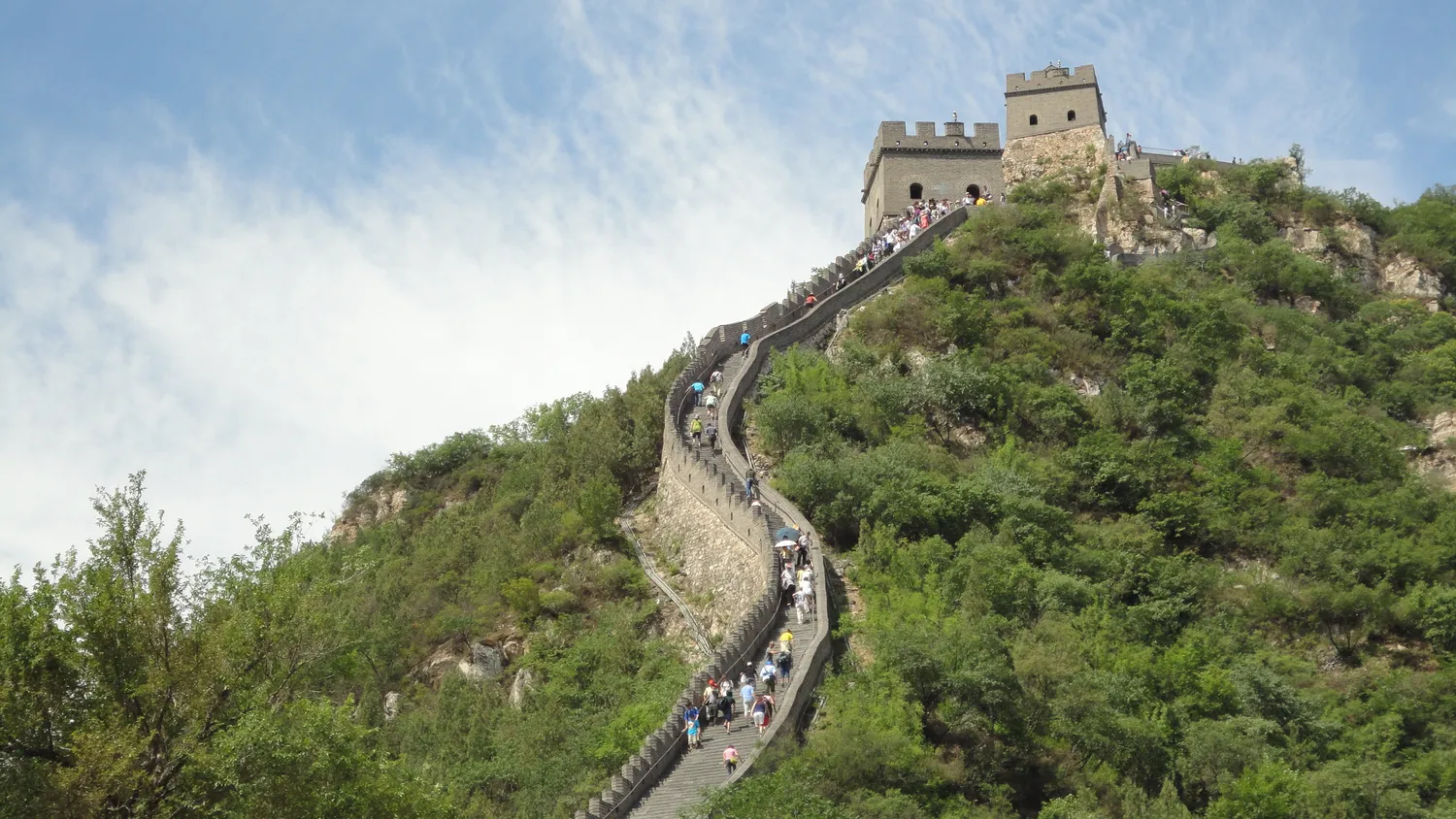 Evocative view of the Great Wall of China