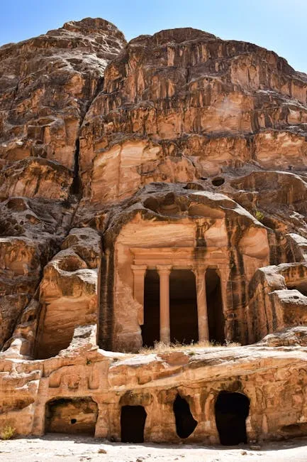 Explore the stunning rock-carved architecture of Petra's ancient landmarks in Jordan.