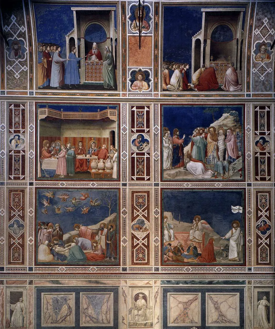 Giotto di Bondone - Scenes with decorative bands - WGA09284
