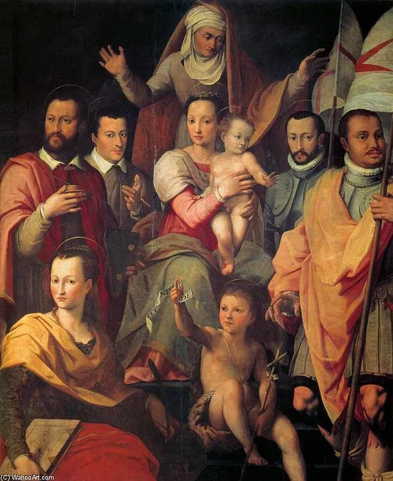 Giovanni Maria Butteri - Virgin with Child and Members of the Medici Family as Saints