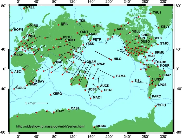 Global plate motion