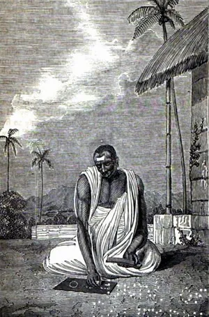 Hindu astronomer, 19th-century illustration