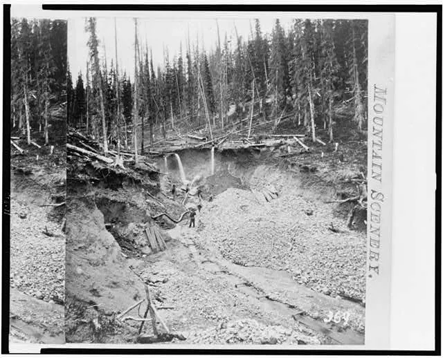 Hydraulic mining, California gulch, Colorado