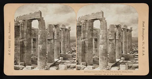 Inner columns of the Propylaea of the Acropolis, Athens, Greece