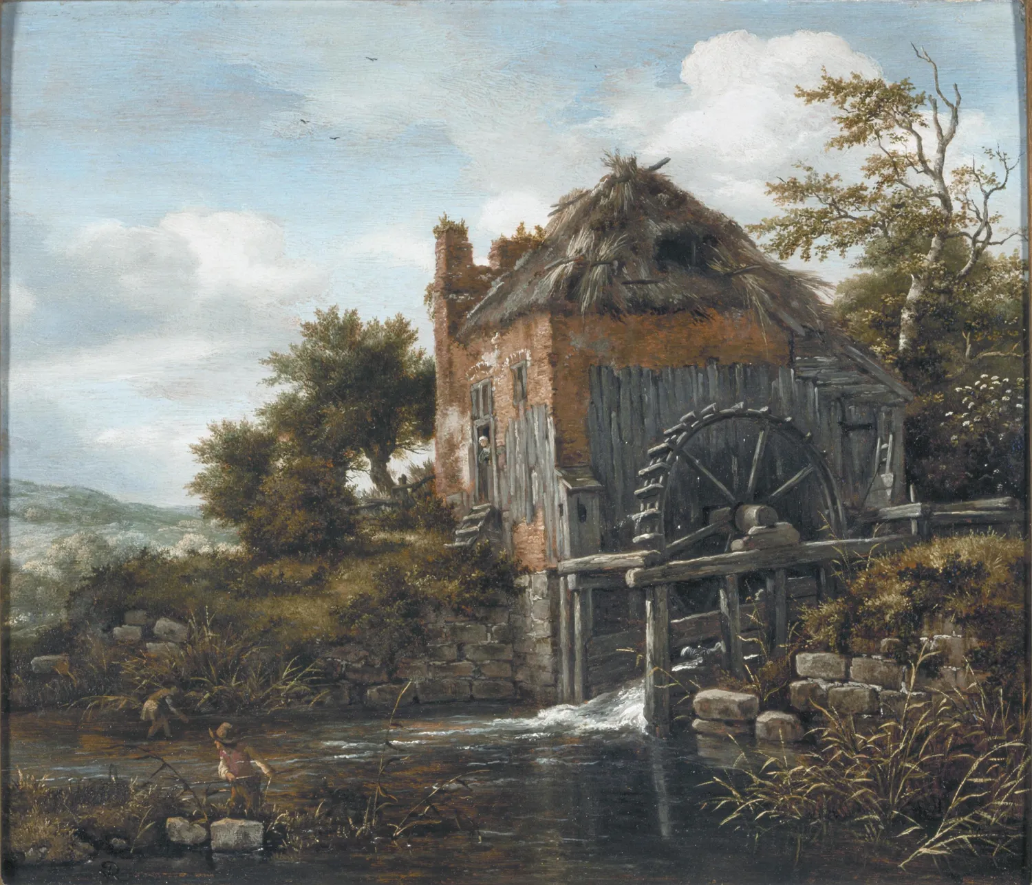 Jacob van Ruisdael - Water mill near a farm