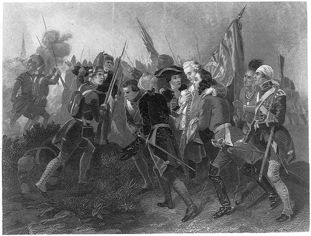 James Wolfe, 1727-1759 - being carried from battlefield