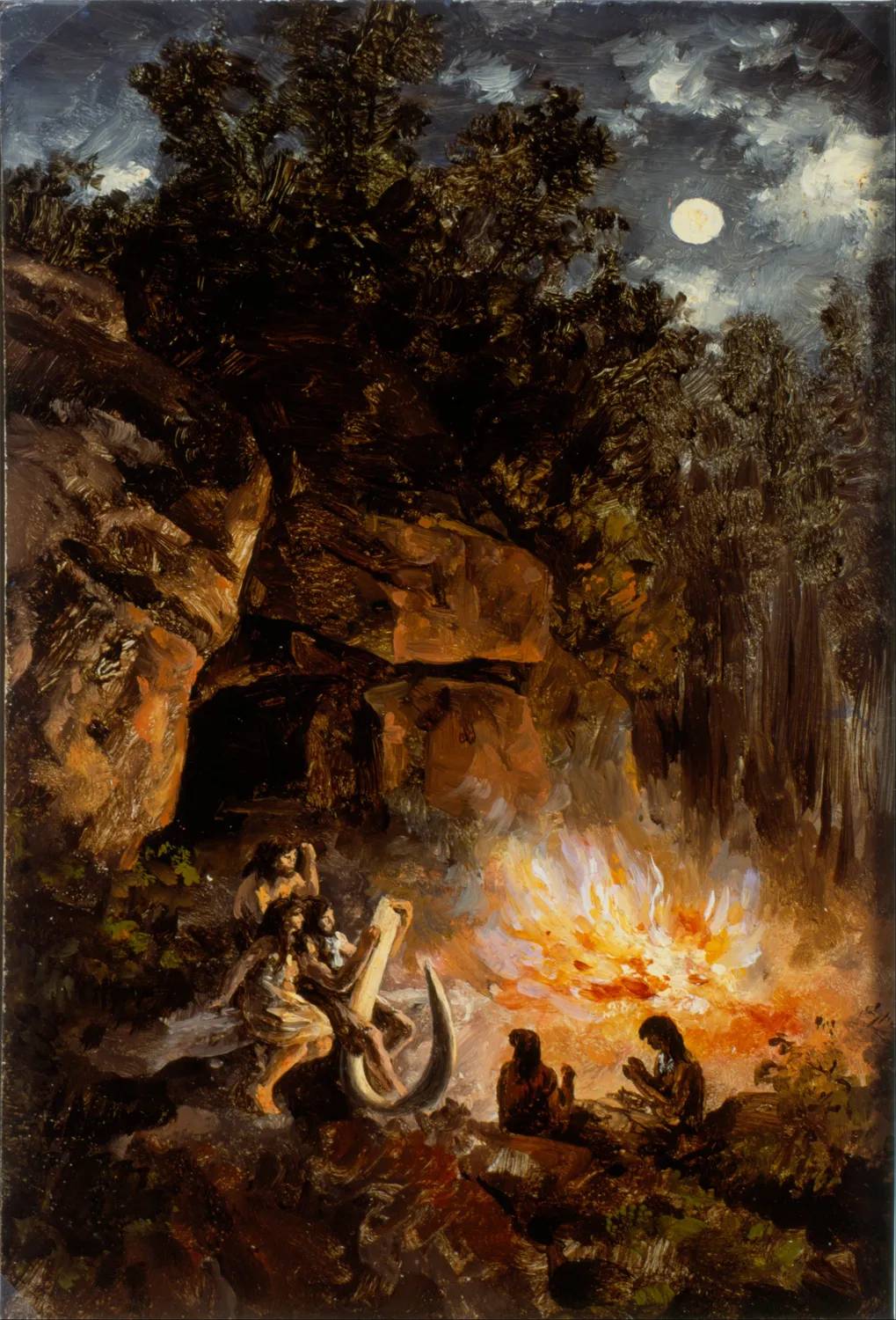 José María Velasco - Scene from the Quaternary upper Paleolithic Period - Google Art Project