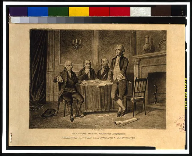 Leaders of the Continental Congress--John Adams, Morris, Hamilton, Jefferson