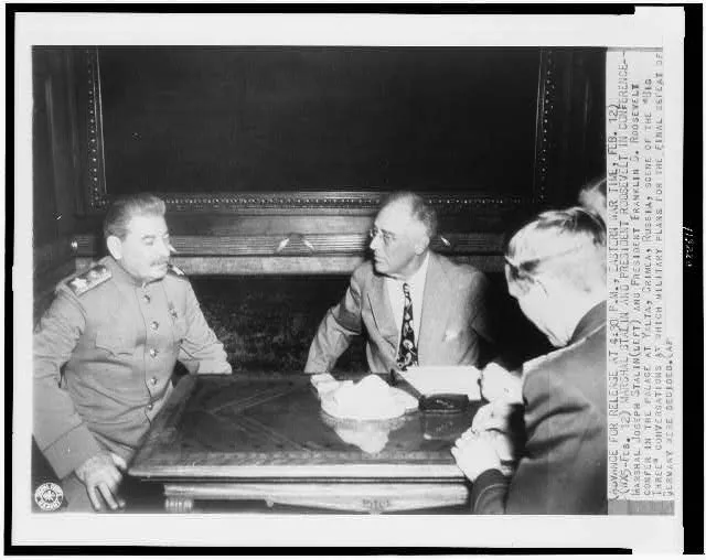 Marshal Stalin and President Roosevelt in conference