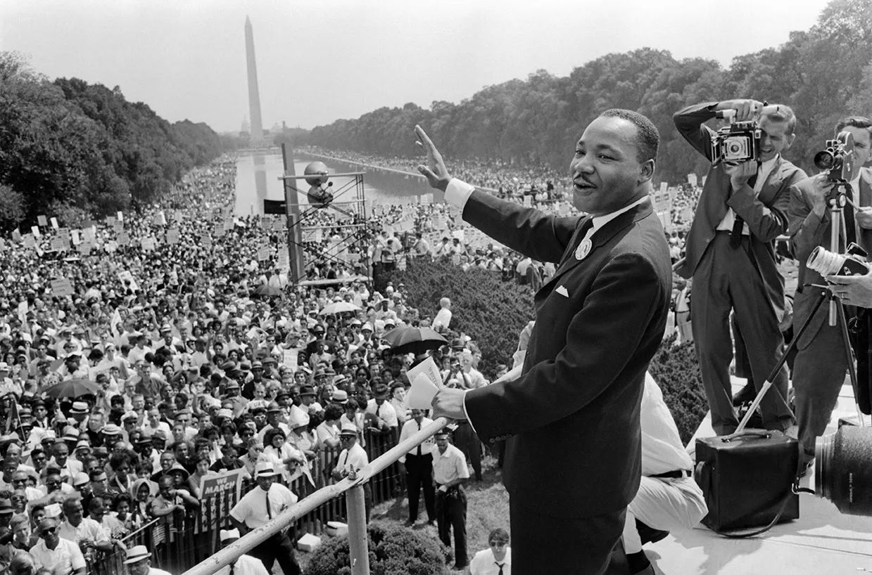 Martin Luther King Jr. during the famous 