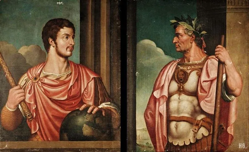 Portraits of Augustus and Caesar